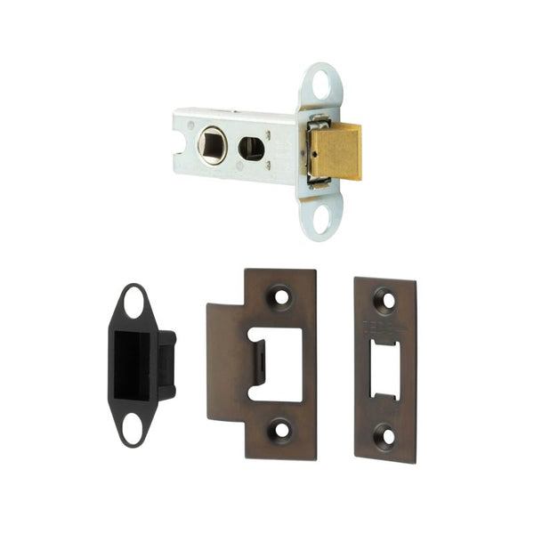 Jedo Heavy Duty Tubular Latches - 45 Degree Short Travel 64mm Dark Bronze