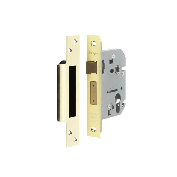 Jedo Euro Profile Sashlocks 76mm Polished Brass