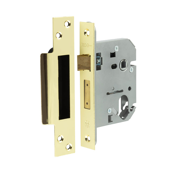 Jedo Oval Profile Sashlocks 76mm Polished Brass