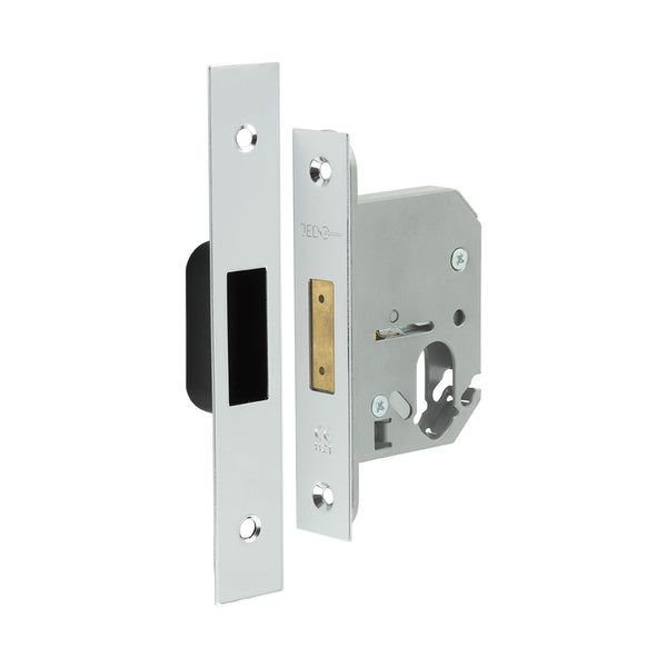 Jedo Oval Profile Deadlocks 65mm Polished Chrome