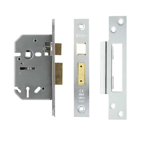 Jedo 3 Lever Sashlocks 65mm Polished Chrome