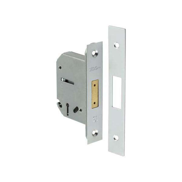 Jedo 3 Lever Deadlocks 65mm Satin Chrome