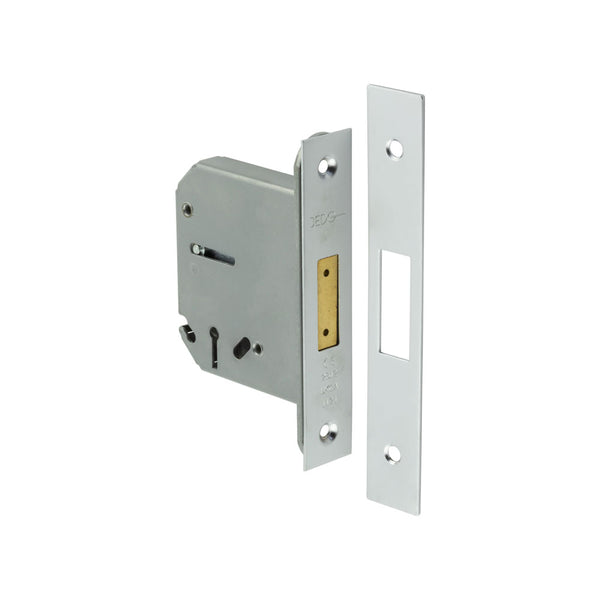 Jedo 3 Lever Deadlocks 76mm Satin Chrome