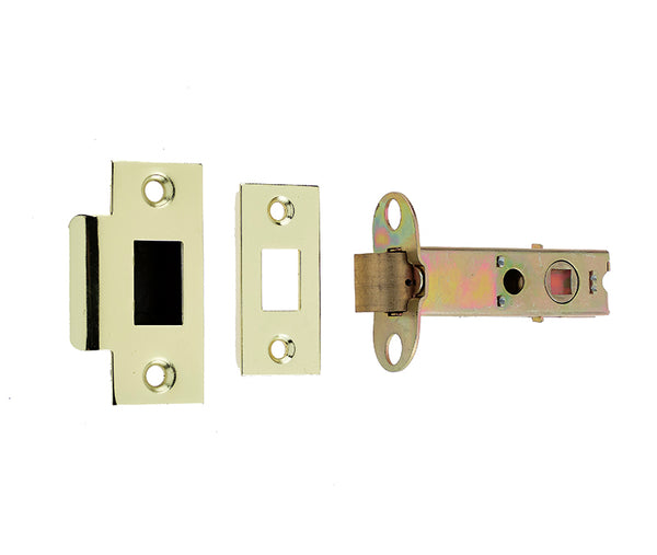 Jedo Double Sprung Tubular Latches 96mm Polished Brass / Satin Chrome