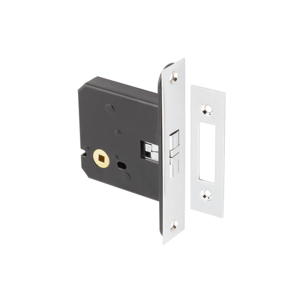 Jedo Sliding Door Bathroom Lock Polished Chrome