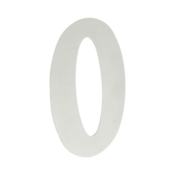 150mm Numerals SSS Finish 150mm Satin Stainless Steel No. 0