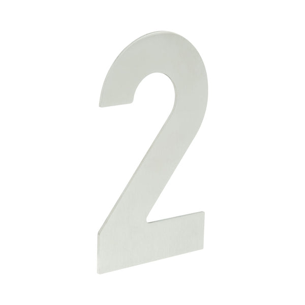150mm Numerals SSS Finish 150mm Satin Stainless Steel No. 2
