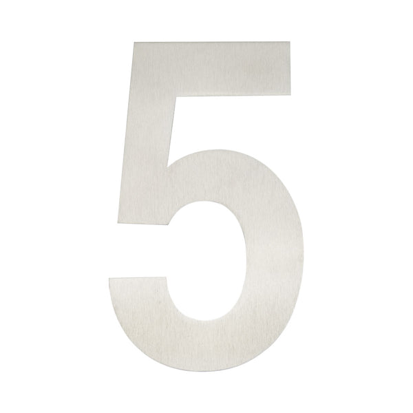 150mm Numerals SSS Finish 150mm Satin Stainless Steel No. 5