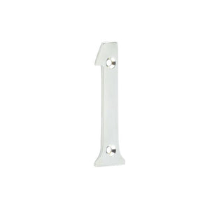 75mm Polished Chrome 1 Screw Fix Numeral
