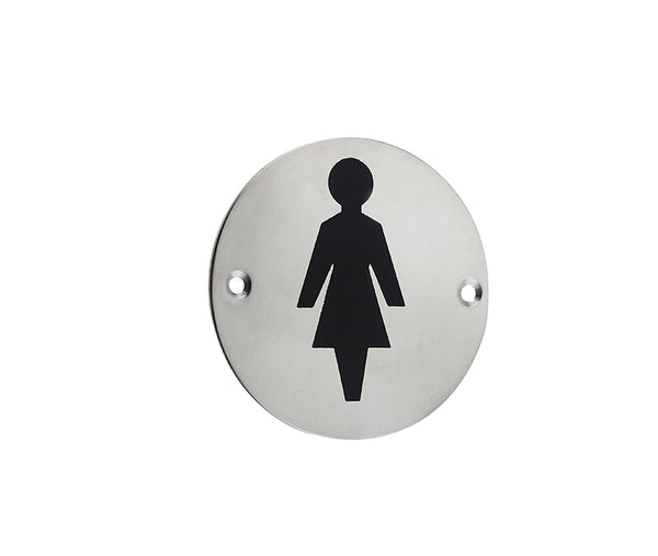 Stainless Steel Female Symbol 75mm Polished Stainless Steel