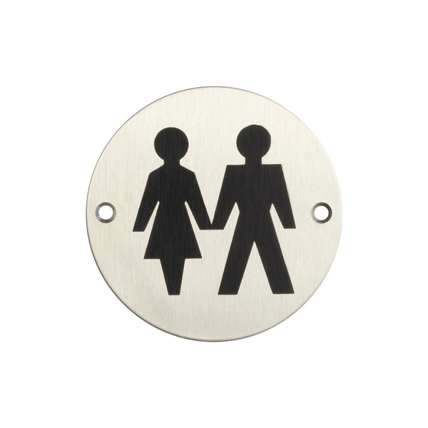 Stainless Steel Unisex Symbol 75mm Satin Stainless Steel