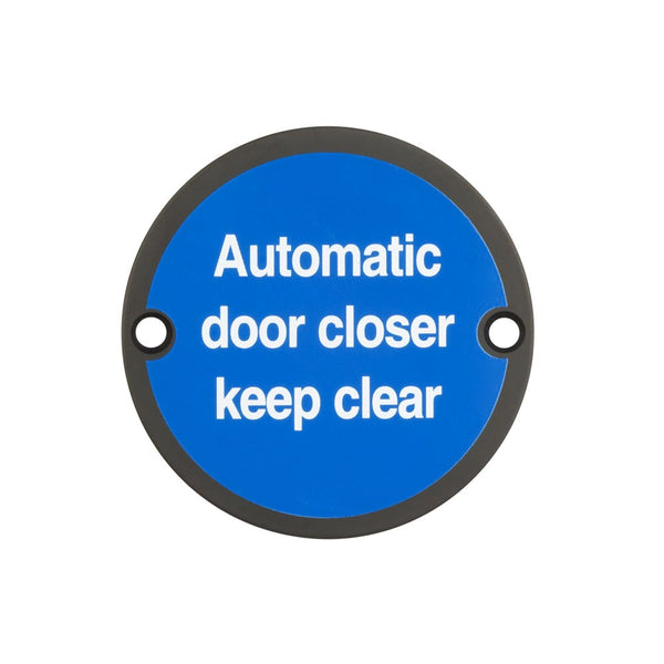 Stainless Steel Automatic Door Closer Keep Clear 75mm Black