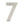 100mm Numerals SSS Finish 100mm Satin Stainless Steel No. 7