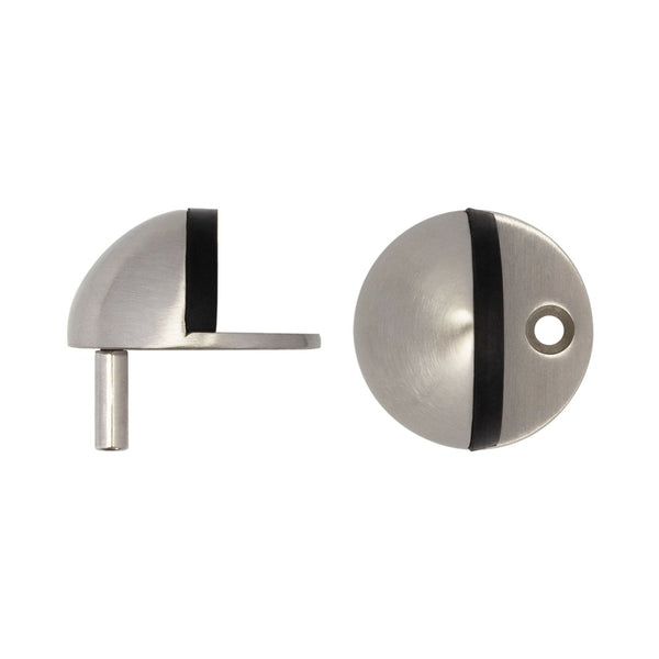 Satin Stainless Steel Oval Floor Mounted Door Stop