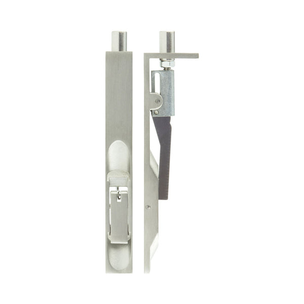 Stainless Steel Lever Action Flushbolts Square Forend 150x20mm Satin Stainless Steel
