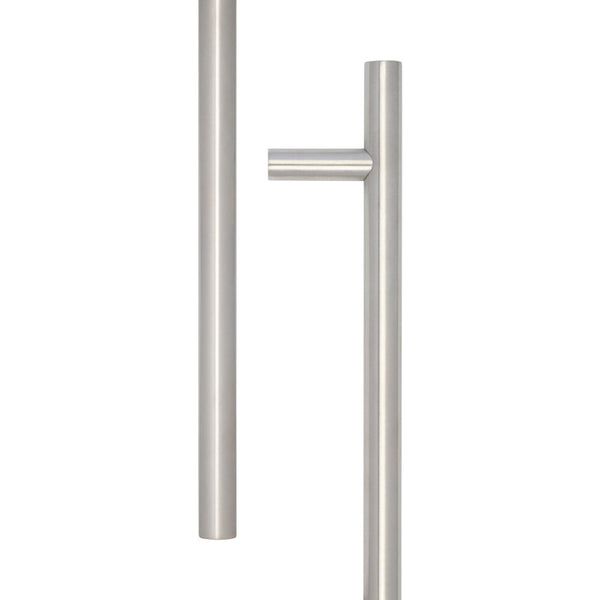 Stainless Steel 32mm Guardsman Pull Handles B/T Fixing 1200x32x1000mm Satin Stainless Steel