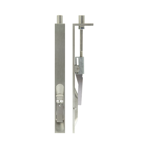 Stainless Steel Lever Action Flushbolts Square Forend 609x20mm Satin Stainless Steel