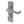 Victorian Scroll Door Handle on Bathroom Plate Satin Chrome