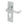 Victorian Scroll Door Handle on Euro Profile Lockplate Polished Chrome