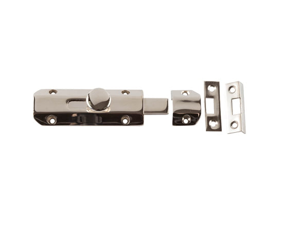Jedo Architectural Slide Door Bolts 100x35mm Polished Nickel