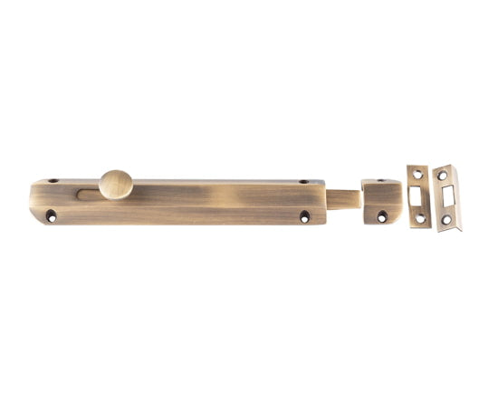 Jedo Architectural Slide Door Bolts 200x35mm Antique Brass