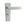 Deco Door Handle on Bathroom Plate Polished Chrome