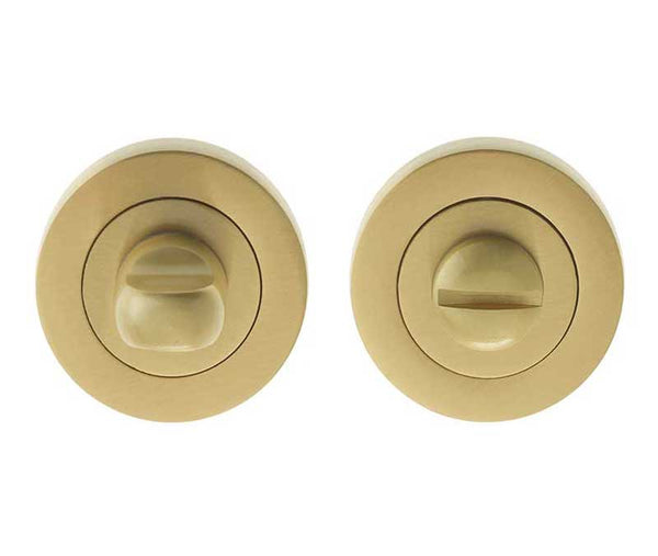 Jedo Designer Turns & Releases 50mm Round Rose no Indicator 50x10mm Satin Brass