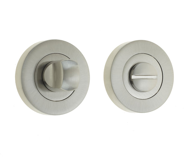 Jedo Designer Turns & Releases 50mm Round Rose no Indicator 50x10mm Satin Nickel