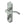 Paris Suite Door Handles on Bathroom Plate Satin Chrome