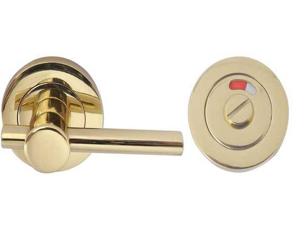Jedo Designer Easy Turns & Releases 50mm Round Rose with Indicator 50mm Polished Brass