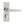Victorian Straight Door Handle on Privacy Plate Polished Chrome