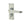 Victorian Straight Door Handle on Privacy Plate Satin Chrome