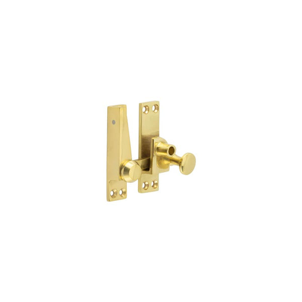 Jedo Lockable Quadrant Sash Fasteners 70x20mm Polished Brass
