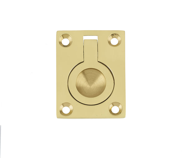 Jedo 38x50mm Flush Rings 38x50mm Polished Brass