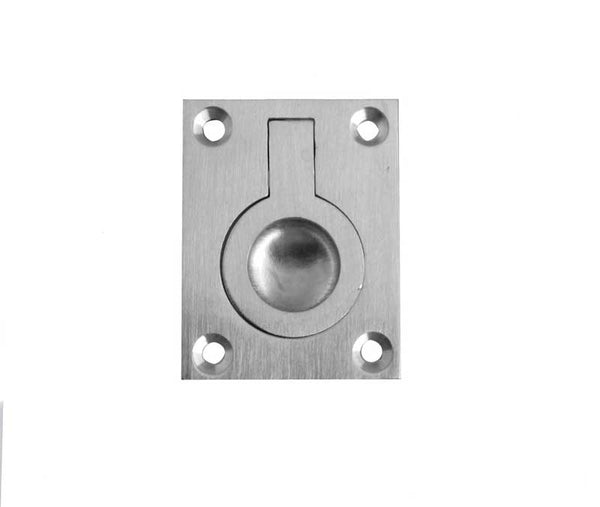 Jedo 38x50mm Flush Rings 38x50mm Satin Chrome