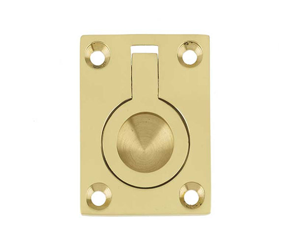 Jedo 50x63mm Flush Rings 50x63mm Polished Brass