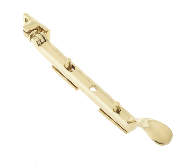 Victorian Casement Stays 200mm Polished Brass