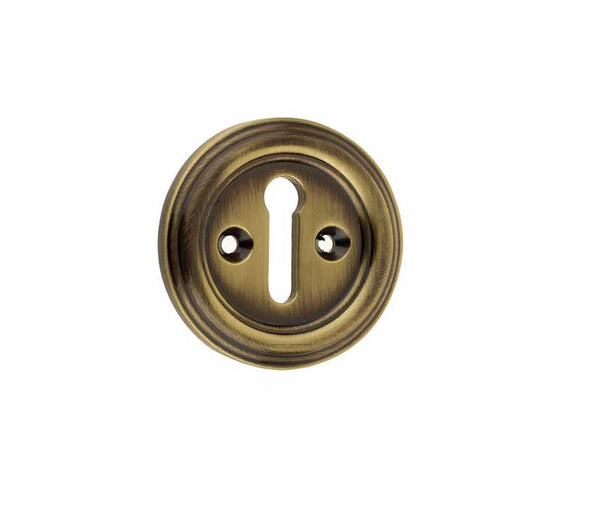 Jedo Parisian Standard Keyway Escutcheon 42mm Antique Brass