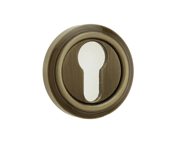 Jedo Parisian Euro Profile Escutcheon 53mm Antique Brass