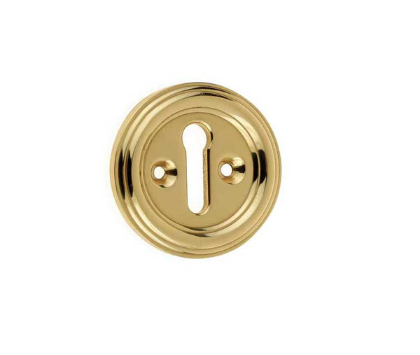 Jedo Parisian Standard Keyway Escutcheon 42mm Polished Brass