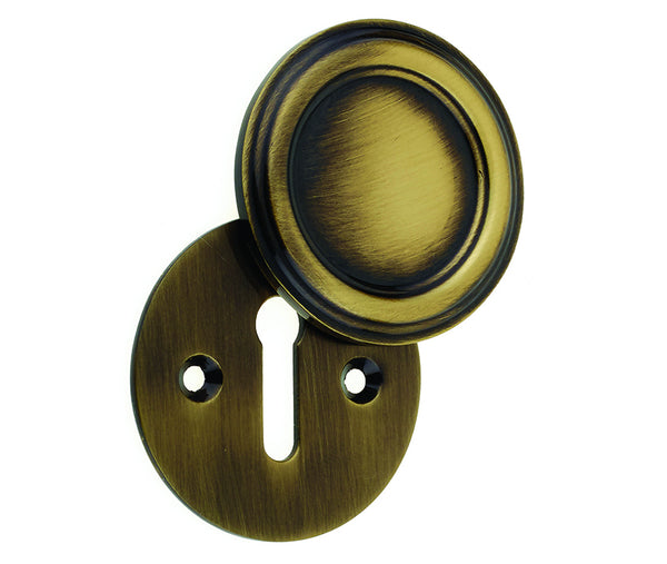 Jedo Parisian Covered Escutcheon 42mm Antique Brass