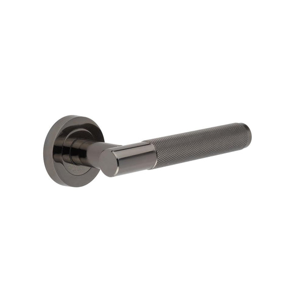 Jedo Bari Knurled Door Handles Black Nickel
