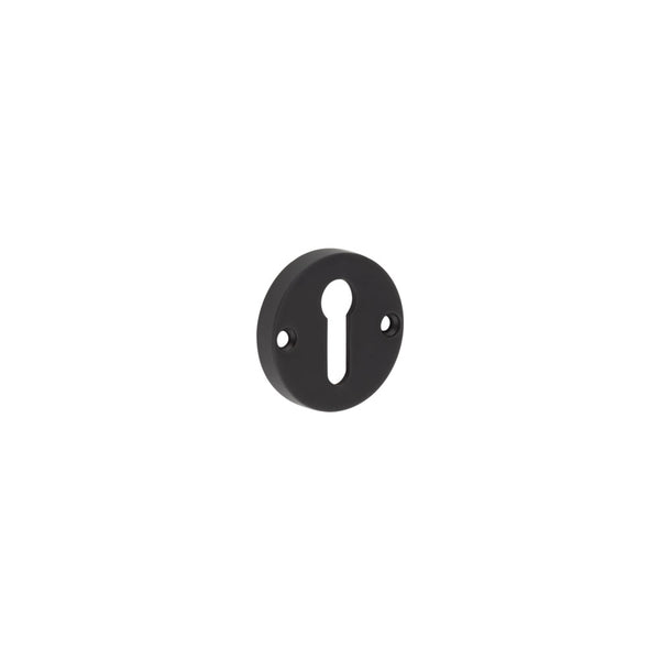 Contemporary Black Escutcheons for Mortice Knobs