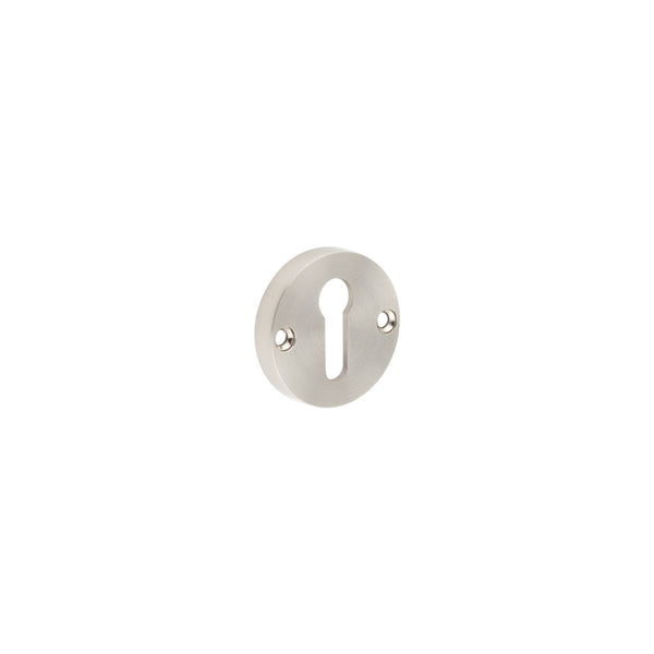 Contemporary Satin Nickel Escutcheons for Mortice Knobs