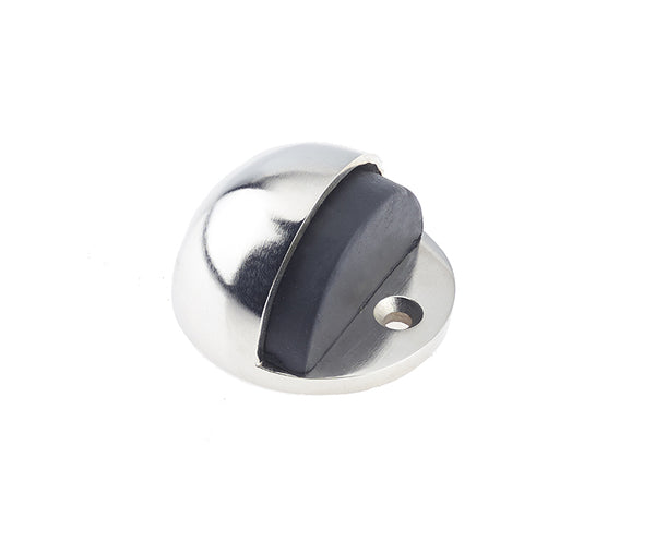 Jedo Oval Floor Mounted Door Stop 46x26mm Polished Nickel