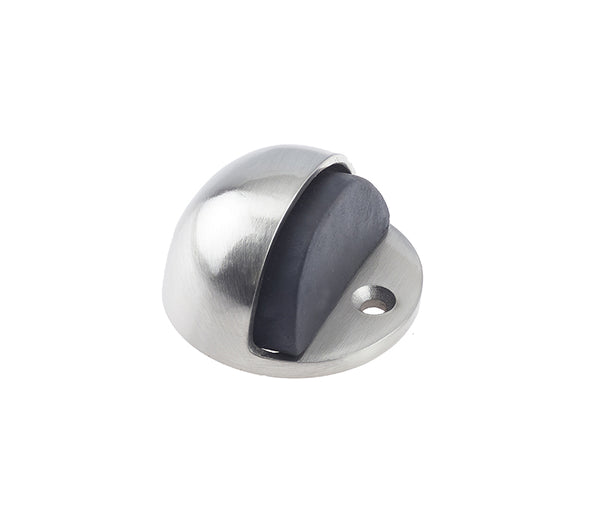 Jedo Oval Floor Mounted Door Stop 46x26mm Satin Nickel