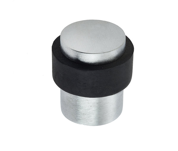 Jedo Cylinder Floor Mounted Door Stop 36x28mm Satin Chrome