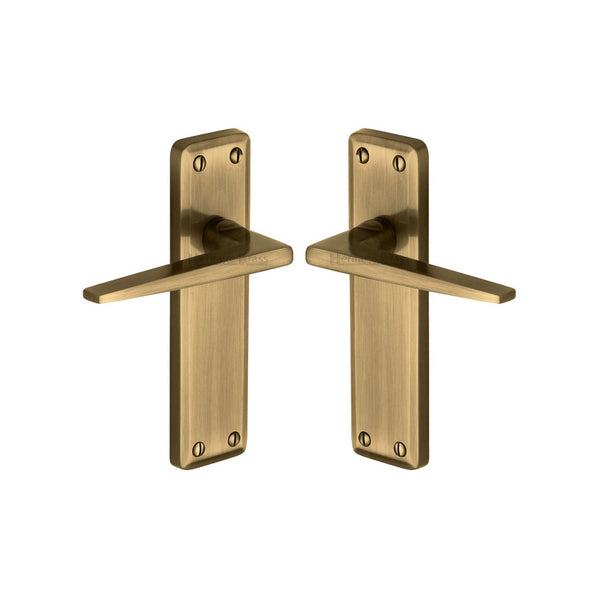 Kendal Door Handle on Plate by M Marcus - Heritage Brass