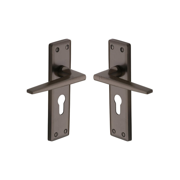 Kendal Door Handle on Plate by M Marcus - Heritage Brass