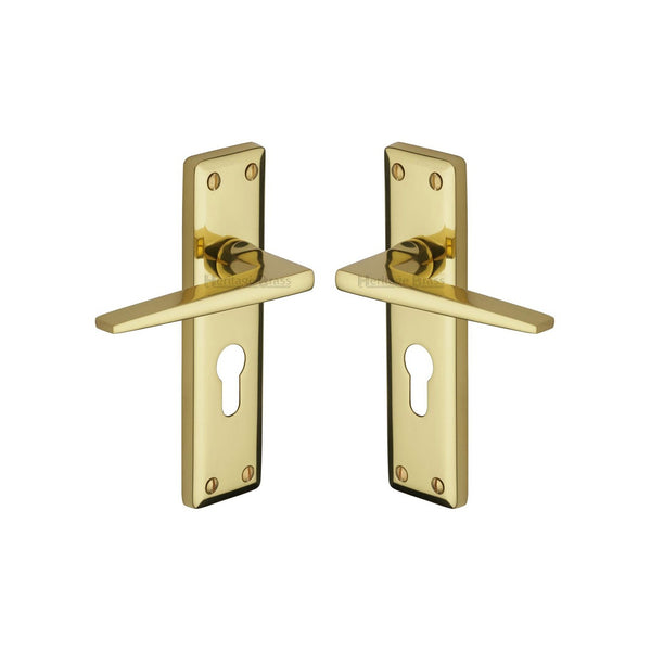Kendal Door Handle on Plate by M Marcus - Heritage Brass